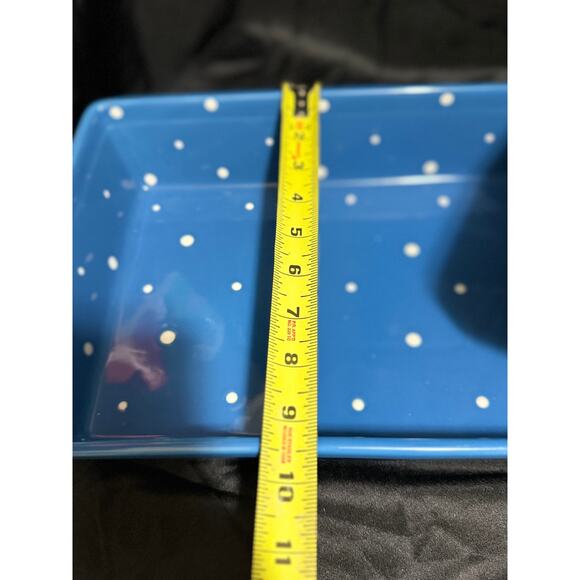 Temptations by Tara Stoneware Bakeware Set - Blue Polka Dots - Set of 5 - Picture 10 of 11